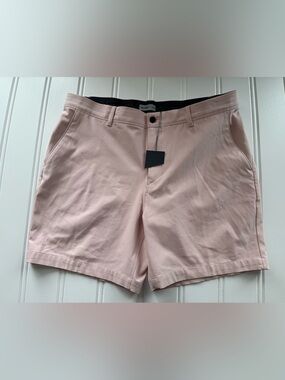 VRST Golf Men's Flat Front Stretch Shorts Pale Pink 7” Inseam 40 NEW 3057